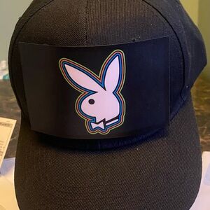 Playboy Black Hat with Multicolor Logo